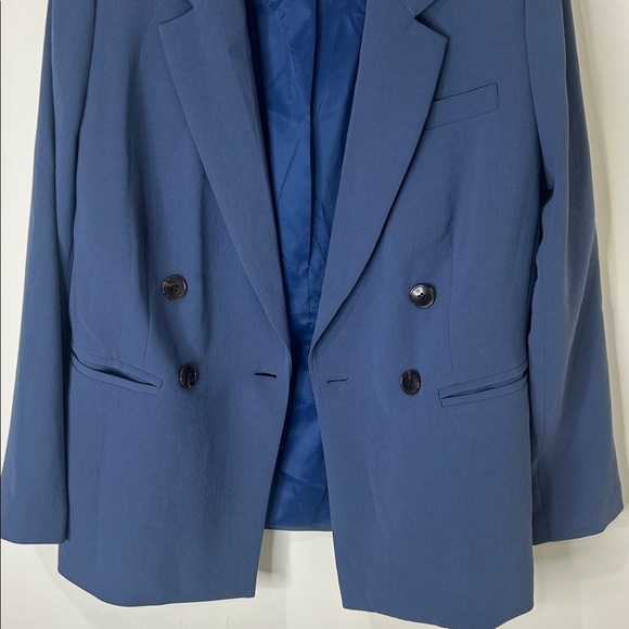 MADEWELL The Rosedale Blazer in Crepe Slate Blue Size 8 - Picture 11 of 16